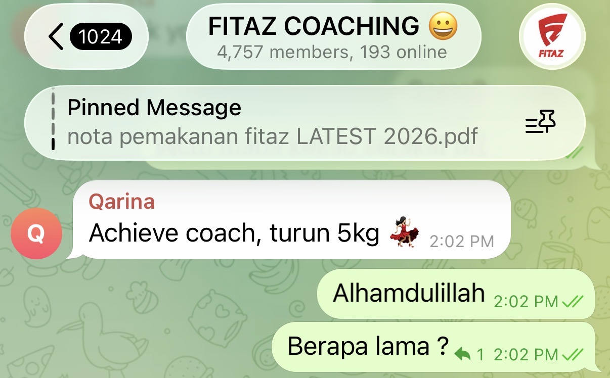 Bukti komuniti FITAZ Coaching mempunyai 4,757 ahli