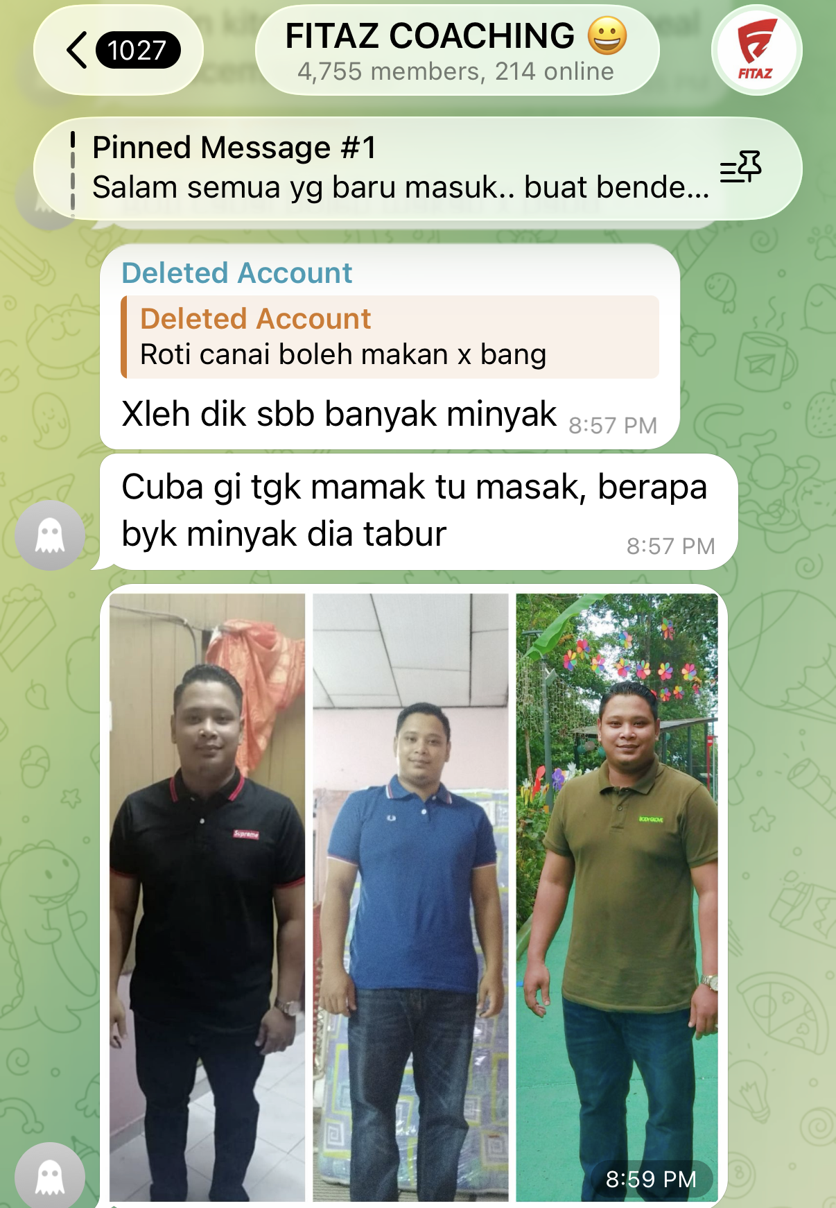 Perkongsian progress ahli komuniti FITAZ Coaching