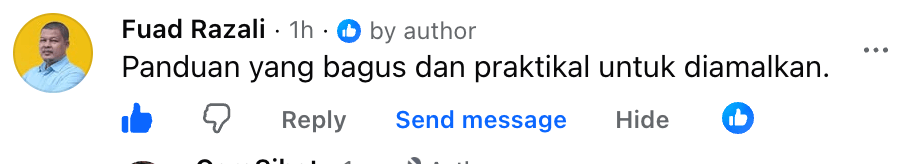 Screenshot testimoni sebenar pembeli ebook Kurus Sampai Orang Tegur