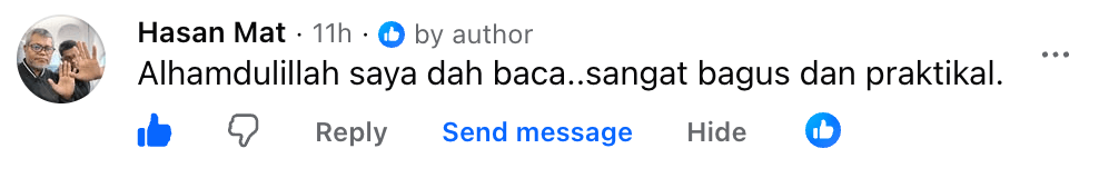 Screenshot maklum balas sebenar pembeli ebook Kurus Sampai Orang Tegur