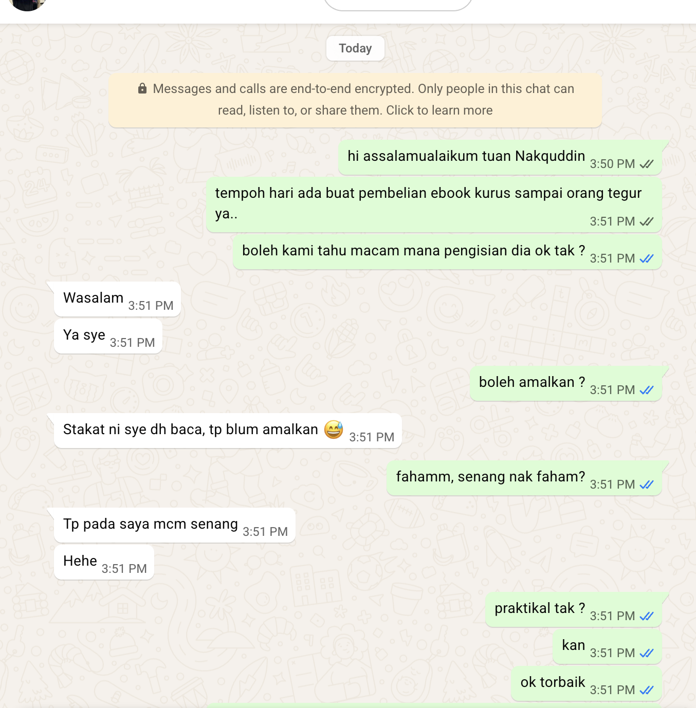 Testimoni sebenar pembeli yang mengatakan ebook Kurus Sampai Orang Tegur senang difahami